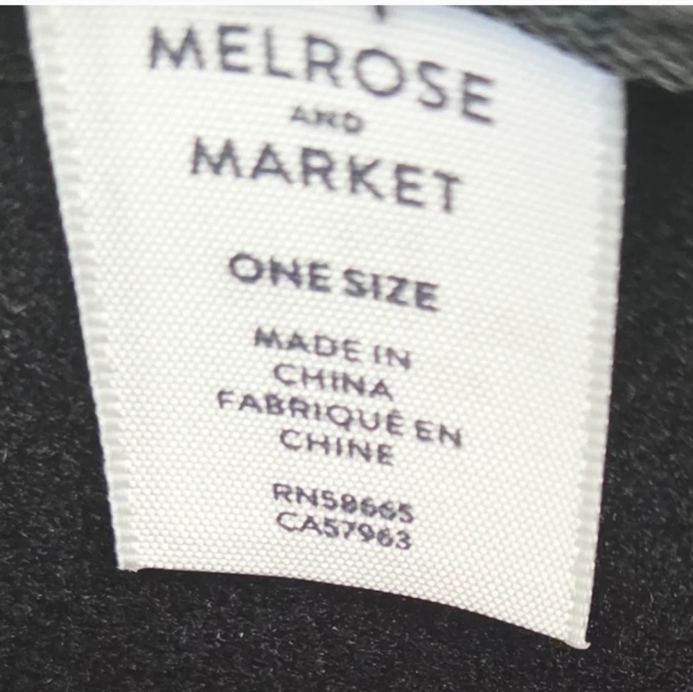 New!!! Melrose & Market Classic Black Fedora Wool Women's Hat